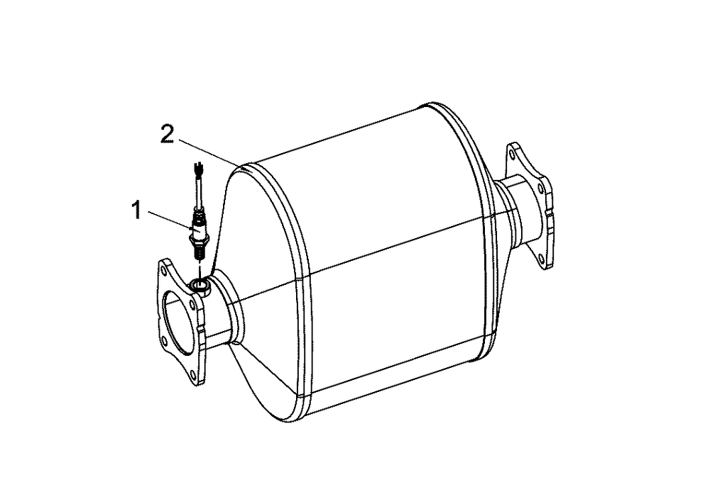 Engine Group - Cat Muffler Diagram and Parts List for 080087-00  Briggs and Stratton Generator